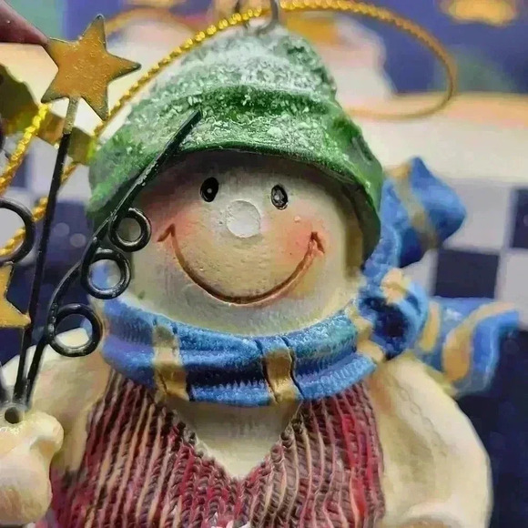 Vintage Christmas Collectors Snowman Figurines W/Box Farmhouse - Picture 14 of 14